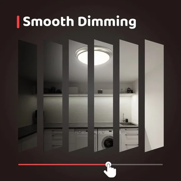 LED Ceiling Light Brushed Nickel Frosted Glass Shade Light Fixture for Bedroom - Picture 4 of 10